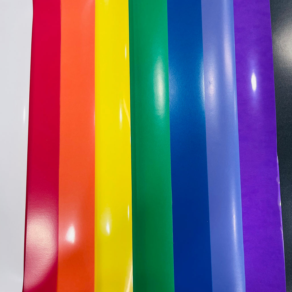 Rainbow Colors Stretch Heat Transfer Vinyl (HTV) Bundle