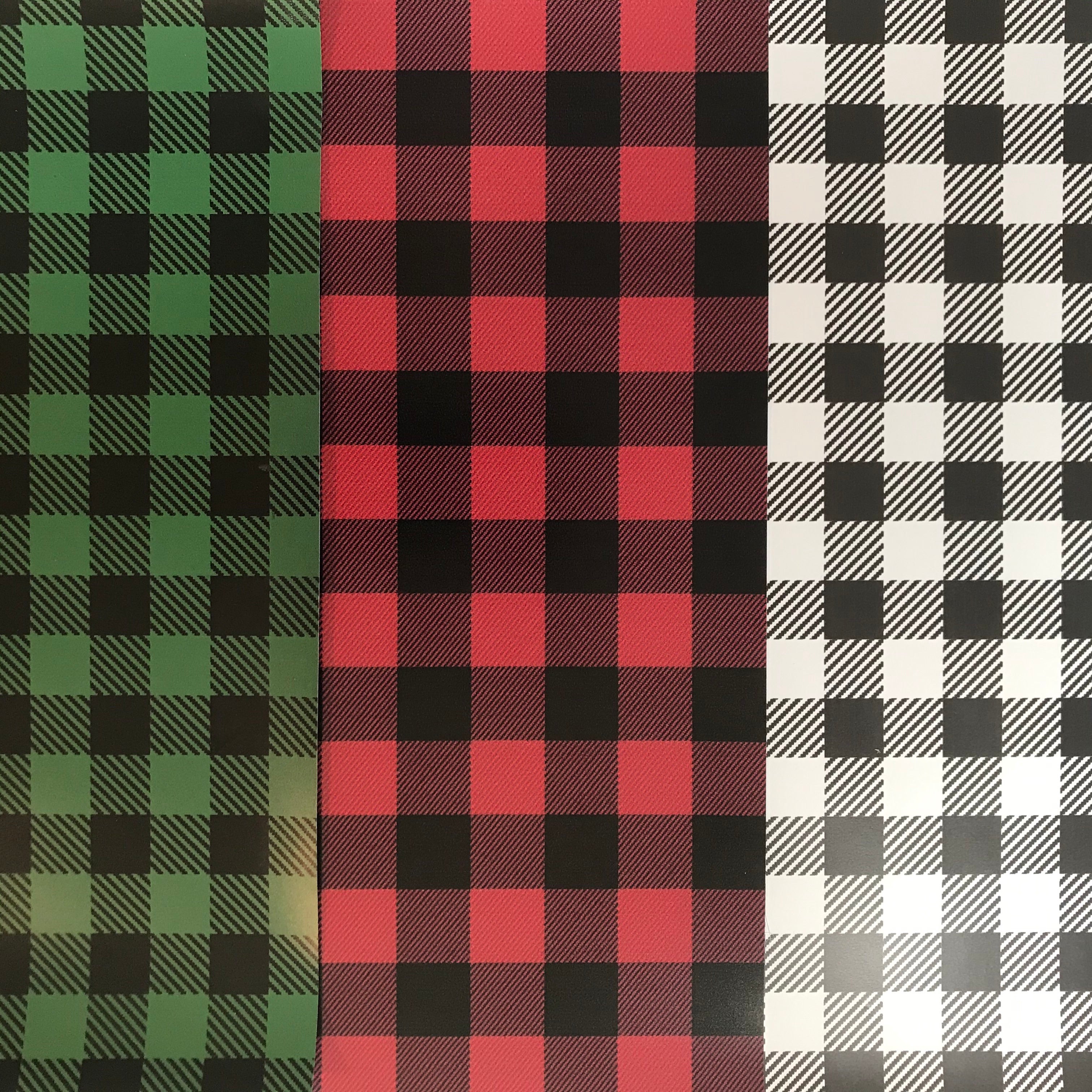 Red and Black Plaid Heat Transfer Vinyl, Patterned Lumberjack HTV