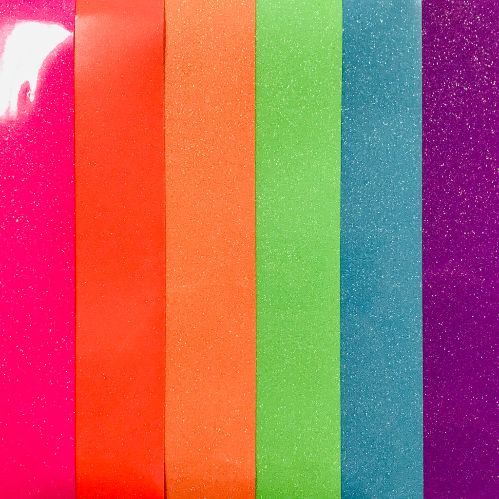 Neon Siser Glitter Heat Transfer Vinyl (HTV) Bundle