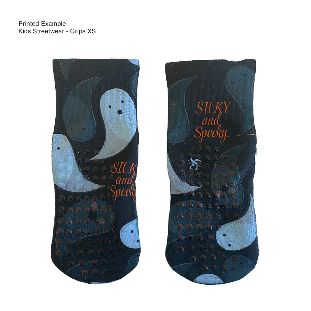 Silky Socks™ Blank Kids Streetwear Ankle Socks with Grips