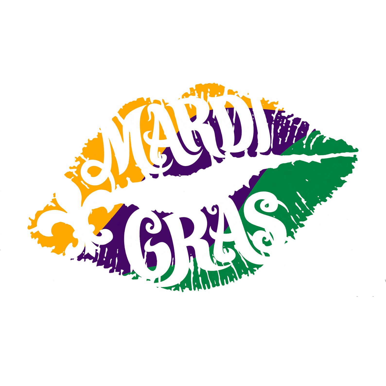 Mardi Gras Fat Tuesday Lips SVG