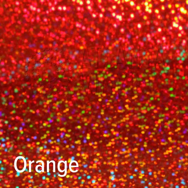 Orange Siser Holographic Heat Transfer Vinyl (HTV) (Bulk Rolls)