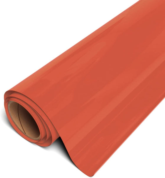 Orange Heat Transfer Vinyl Roll - 12" X 50 FT HTV For Cricut, Cameo, Iron On T-Shirts