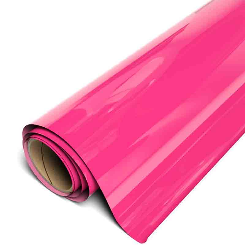 HTV - Pink Heat Transfer Vinyl 12"x5ft, Neon Pink HTV Roll for T-Shirts,Hot  Pink Iron on Vinyl for Fabrics, Easy to Cut & Weed