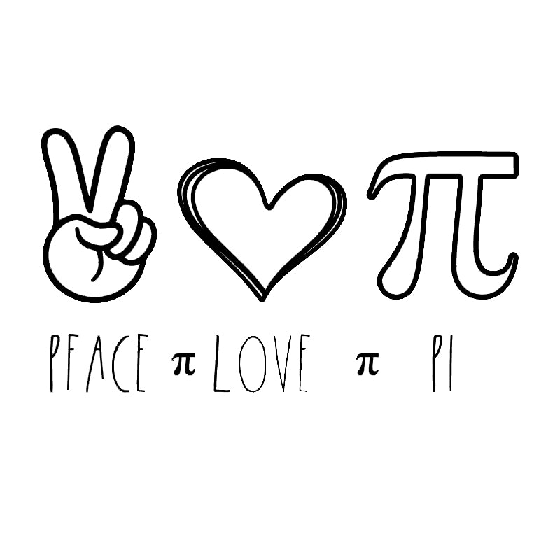 Peace Love Pi (Pi Day) SVG