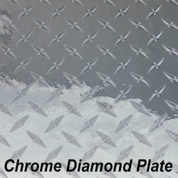 Diamond Plate Chrome Adhesive Vinyl - StarCraft Chrome