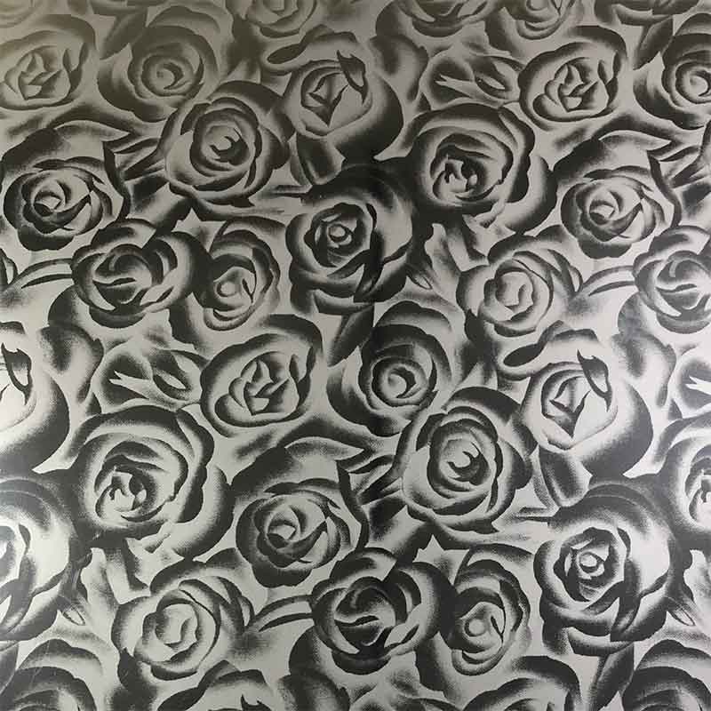 Silver Roses Soft Metallic Heat Transfer Vinyl (HTV)