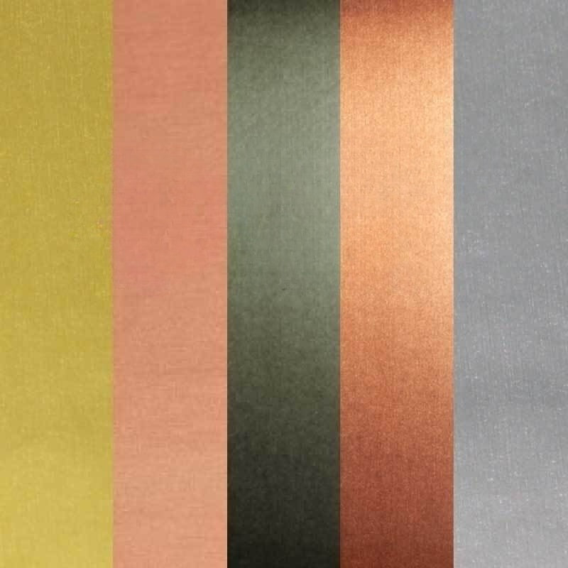 Paquete de vinilo permanente de metal cepillado en todos los colores