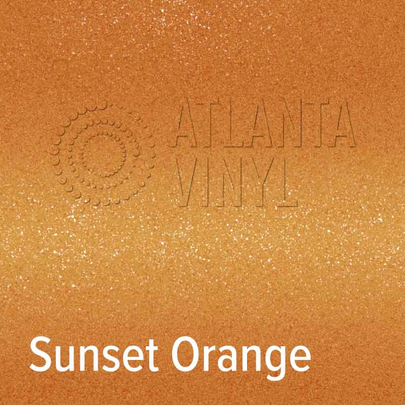 Sunset Orange Siser Sparkle Heat Transfer Vinyl (HTV) (Bulk Rolls)